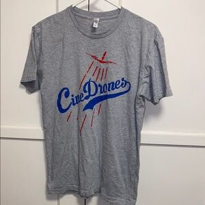 Next Level Apparel Men’s Small Cine Drones Gray Men's Shirt